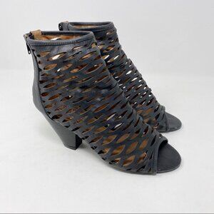Jeffrey Campbell Ibiza Handmade Great Moments Caged Leather Bootie